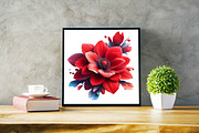Watercolor Red Flowers Sublimation C, an Illustration by SVGArt (Thumbnail 6 of 7)
