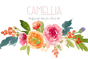 Camillia - Watercolor Floral Set, an Illustration by SmallHouseBigPony (Thumbnail 6 of 6)