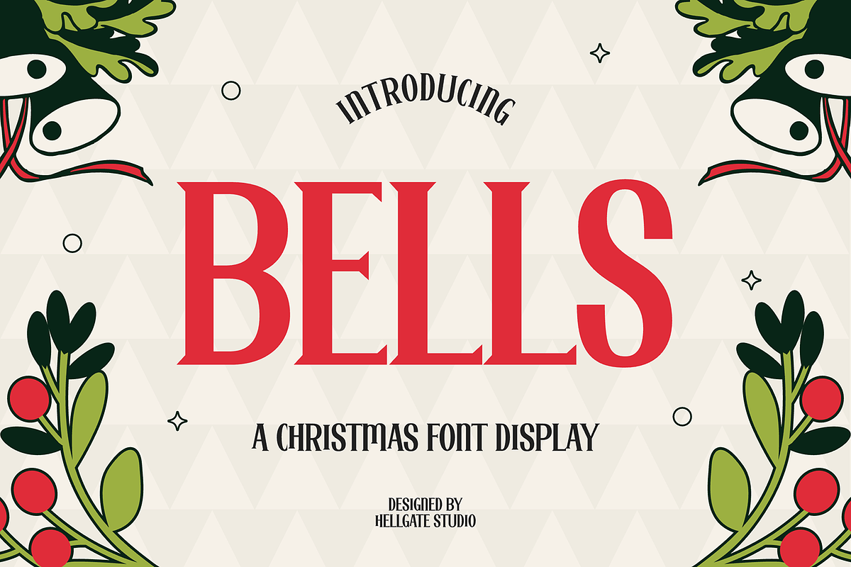 Bells Retro Christmas Font, a Serif Font by GRVS Studio (Photo 1 of 6)