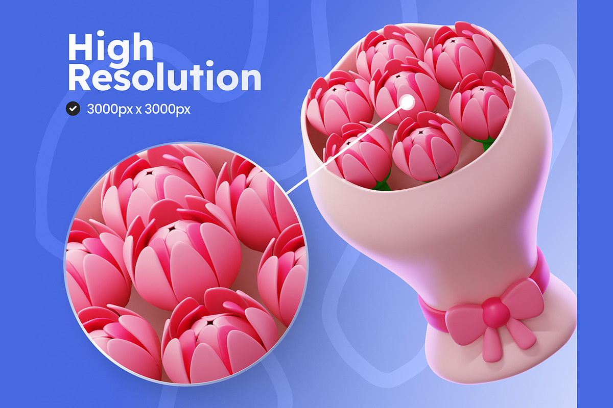 Valentine's Day 3D Icons, an Object 3D Model by Rakata Studio (Photo 3 of 7)