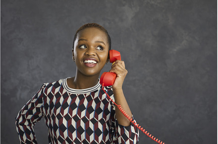 Smiling ethnic woman speak on, a Person Photo by StudioRomantic