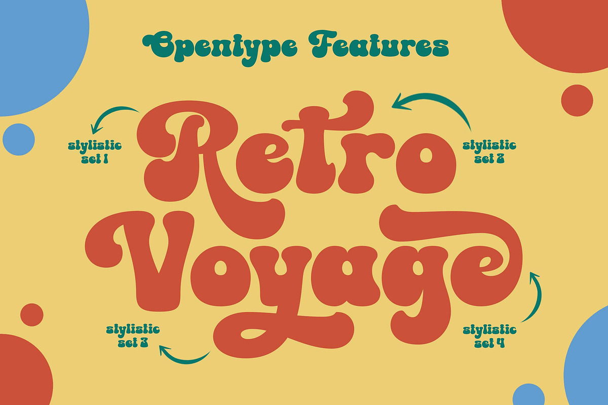 Retro Voyage a Groovy Font, a Script Font by Blankids Studio (Photo 6 of 11)