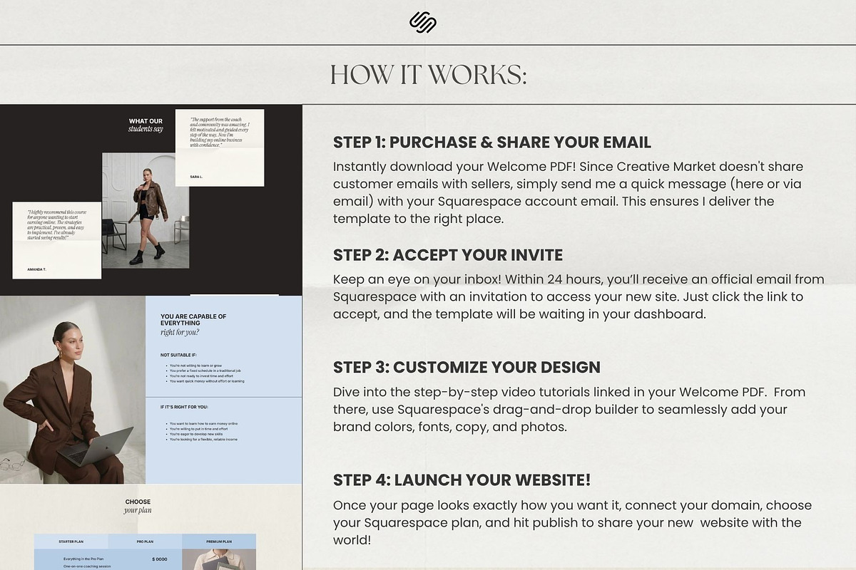 Squarespace Sales Page Template, a Squarespace Template by OliaMuseDesign (Photo 7 of 8)