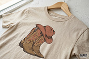 Rustic Cowgirl Boots With Wide Brim, an Object Graphic by SharpMarketplace (Thumbnail 4 of 4)