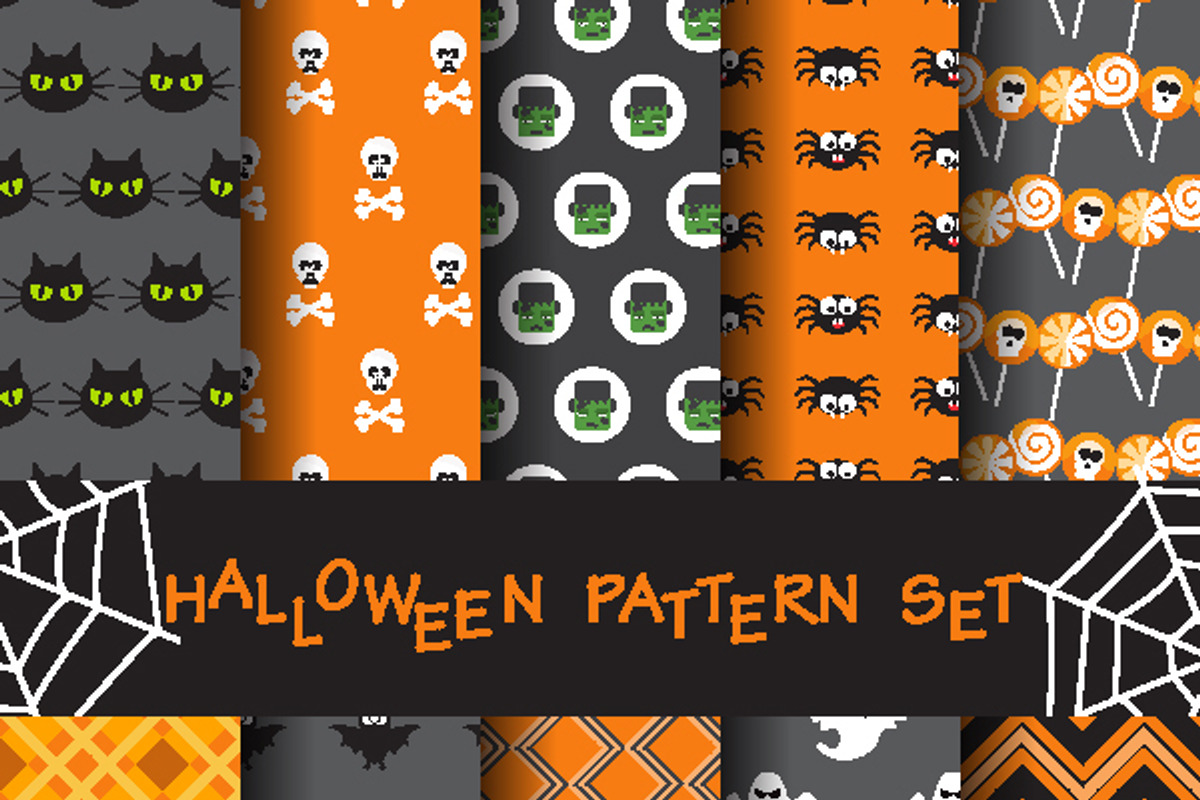 20 Halloween patterns, a Pattern Graphic by nnnnae