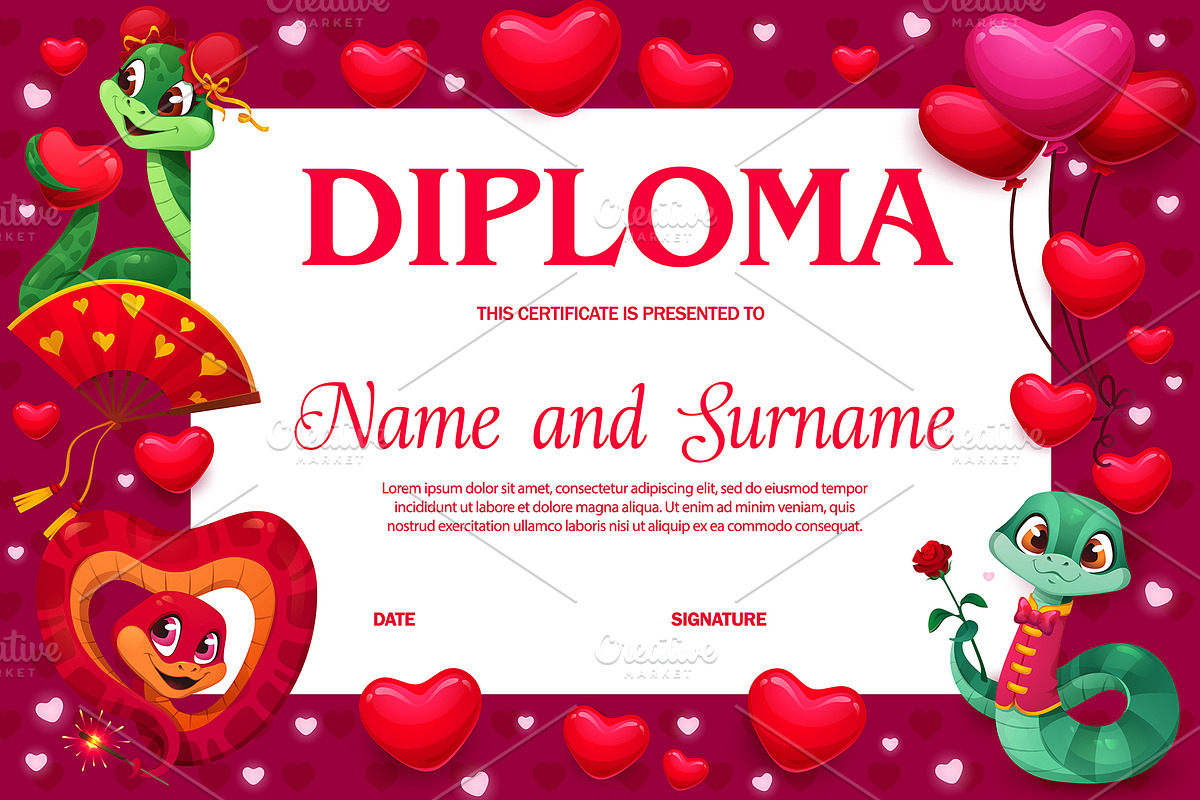 Happy Valentine day diploma, an Illustration by Buch&Bee (Photo 3 of 3)
