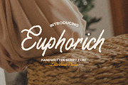 Euphorich - Handwritten Script Font, a Handwritten Font by Letterhend Studio (Thumbnail 1 of 9)