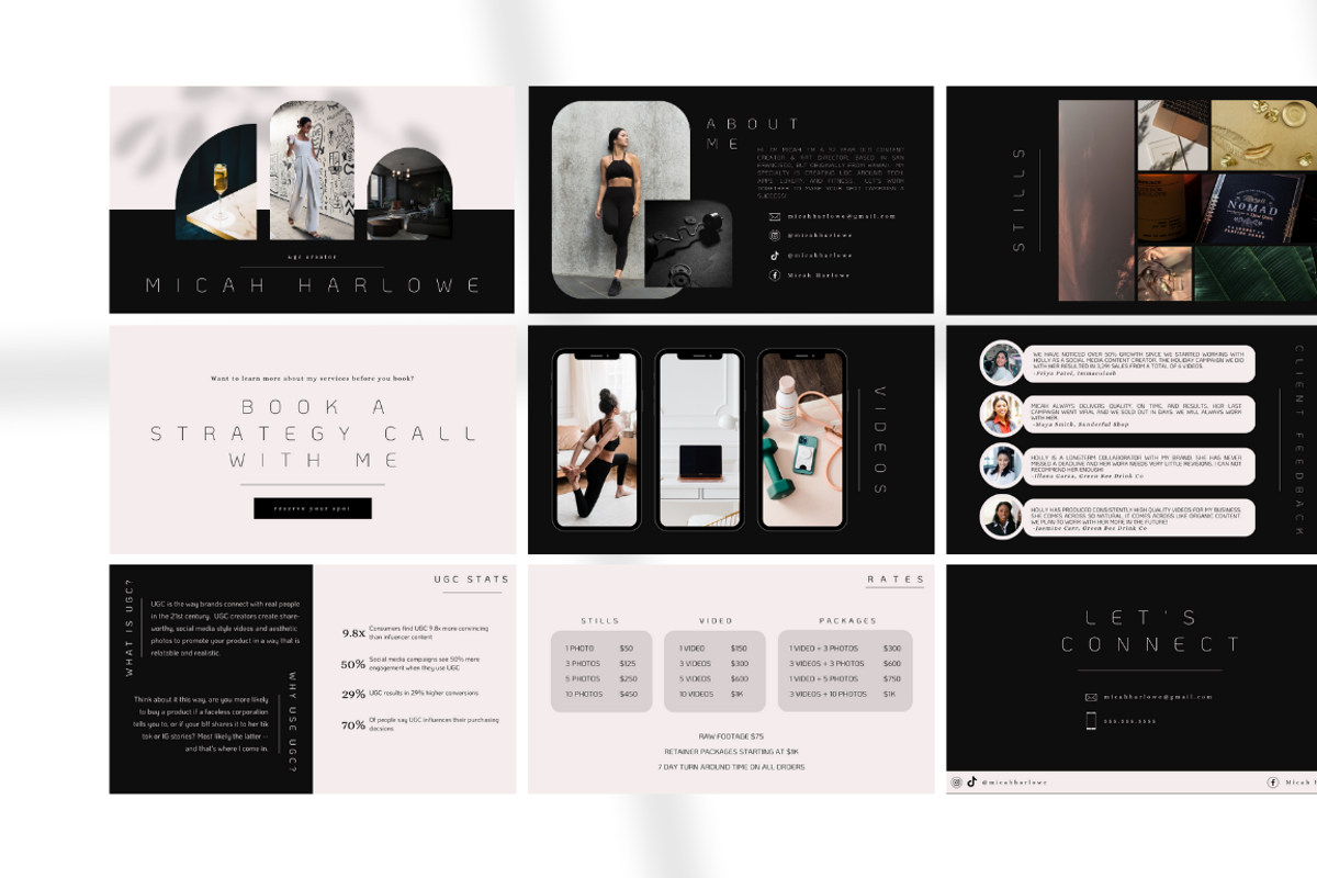 UGC Creator Media Kit Portfolio Site, a Landing Page Template by BLDGtheBoutique (Photo 3 of 4)