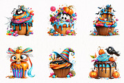 Halloween Cupcake Clipart Set, a Seasonal Illustration by fashionaddict (Thumbnail 3 of 7)