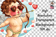 Cupid with Bow and Bubblegum Clipart, an Illustration by Clipart Studio (Thumbnail 11 of 13)