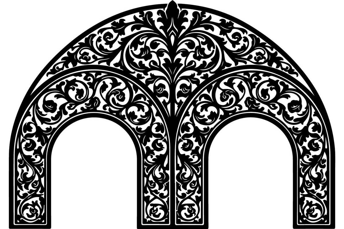 Luxury Vintage Iron Arch Double Gate, an Object Graphic by Creativeshirt (Photo 10 of 12)