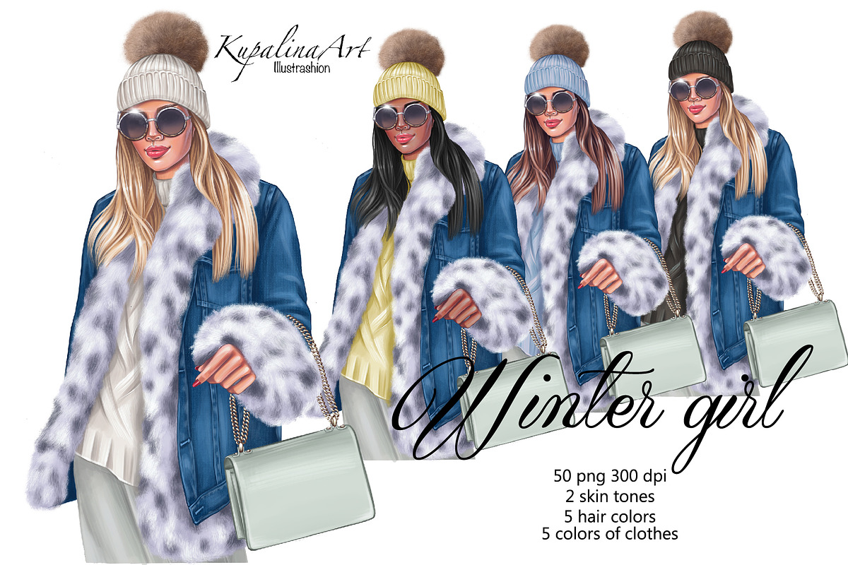 Winter Fashion girl clipart, a Person Illustration by KupalinaArt (Photo 1 of 6)