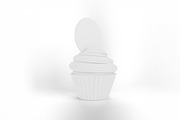 Cartoon I Heart Mom Cupcake Mockup, a Merchandise Mockup by Qaleb Studio (Thumbnail 2 of 2)