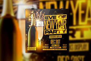 Eve Of New Year Party Flyer