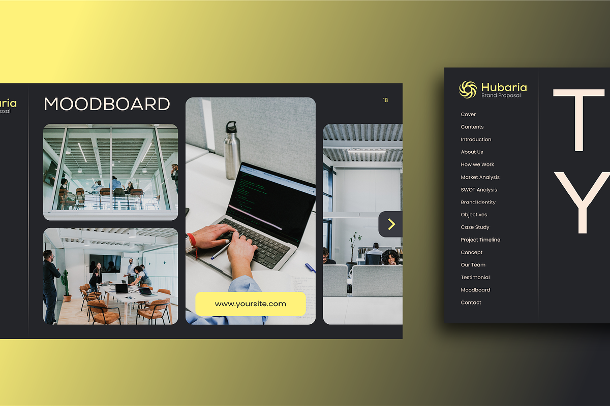 Hubaria - Brand Proposal, a Presentation Template by ArbaStudio (Photo 5 of 5)