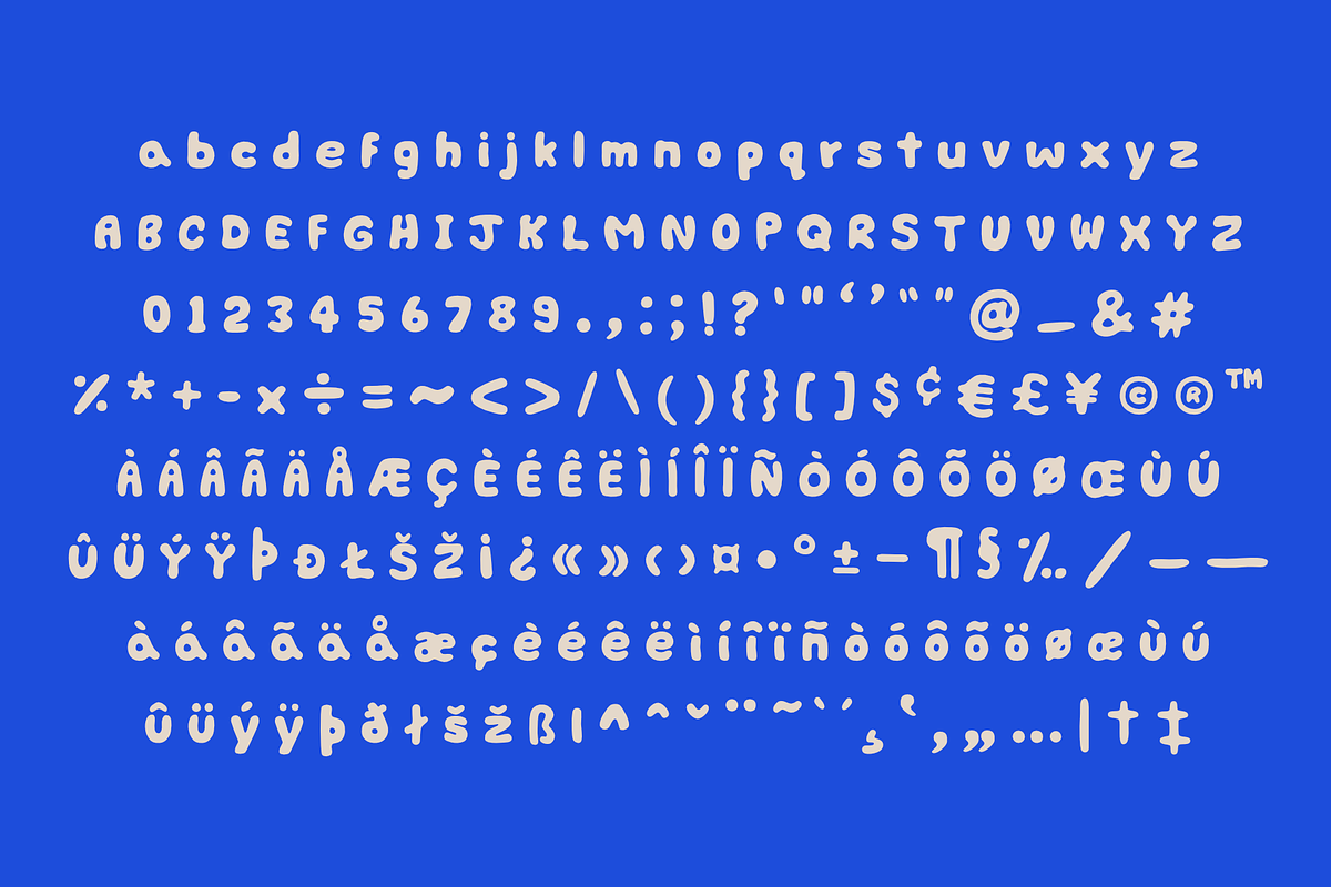Rose Milk - A janky new display font, a Sans Serif Font by Abrahamic Design (Photo 2 of 5)