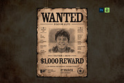 Vintage Wanted Poster Template, a Poster Template by BrandPacks (Thumbnail 1 of 6)