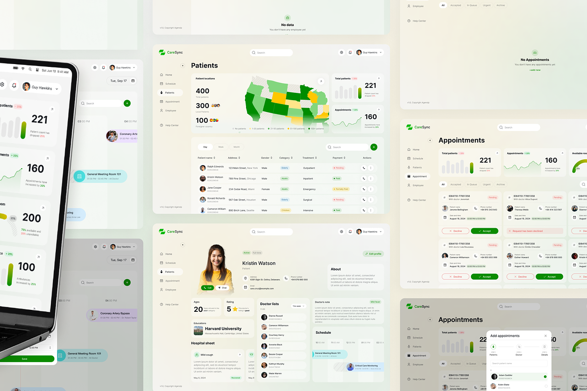 CareSync - SAAS Company UI Kit, an UI Kit Template by Agensip Design Agency (Photo 2 of 10)