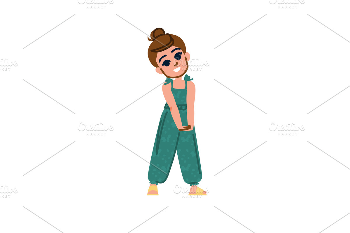 Smiling young woman with folded, a Person Illustration by pikepicture