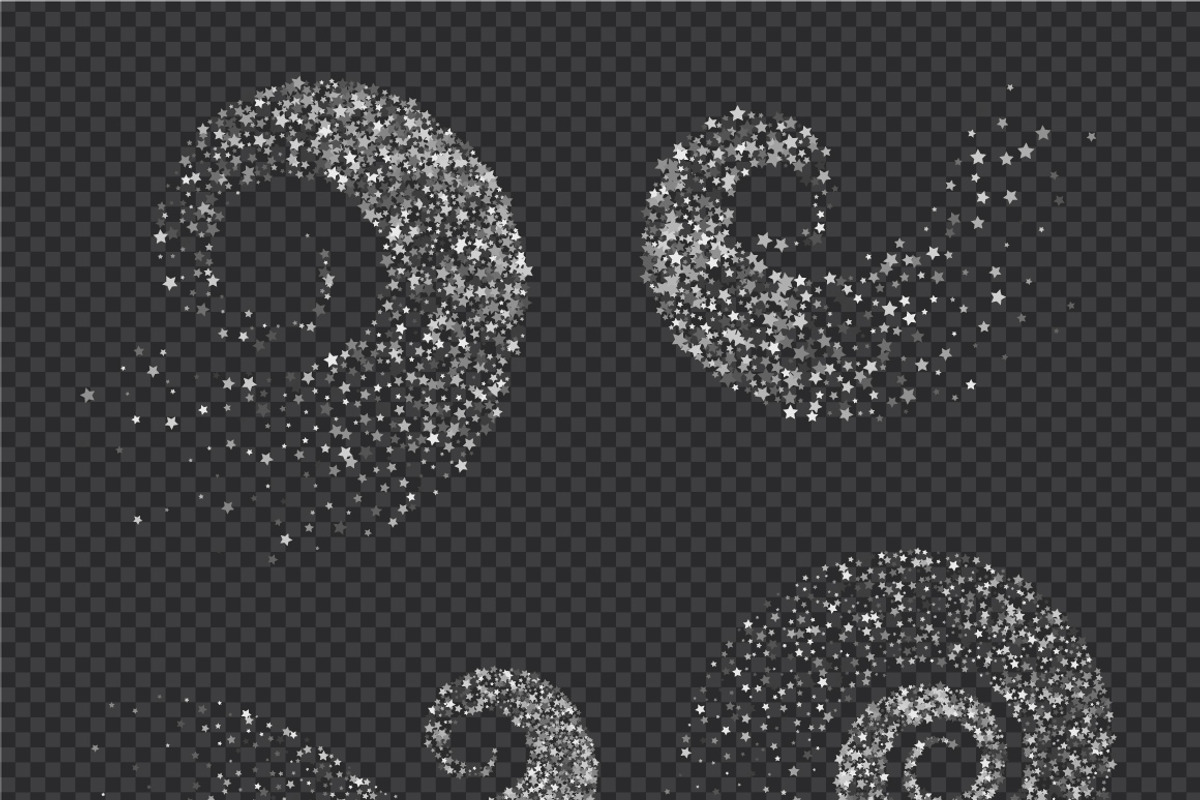 Silver stars bundle, a Pattern Graphic by ekmelica (Photo 9 of 11)