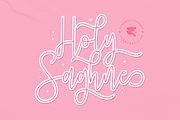 Holy Saghne | Handwritten Font, a Script Font by Forberas Club (Thumbnail 1 of 8)