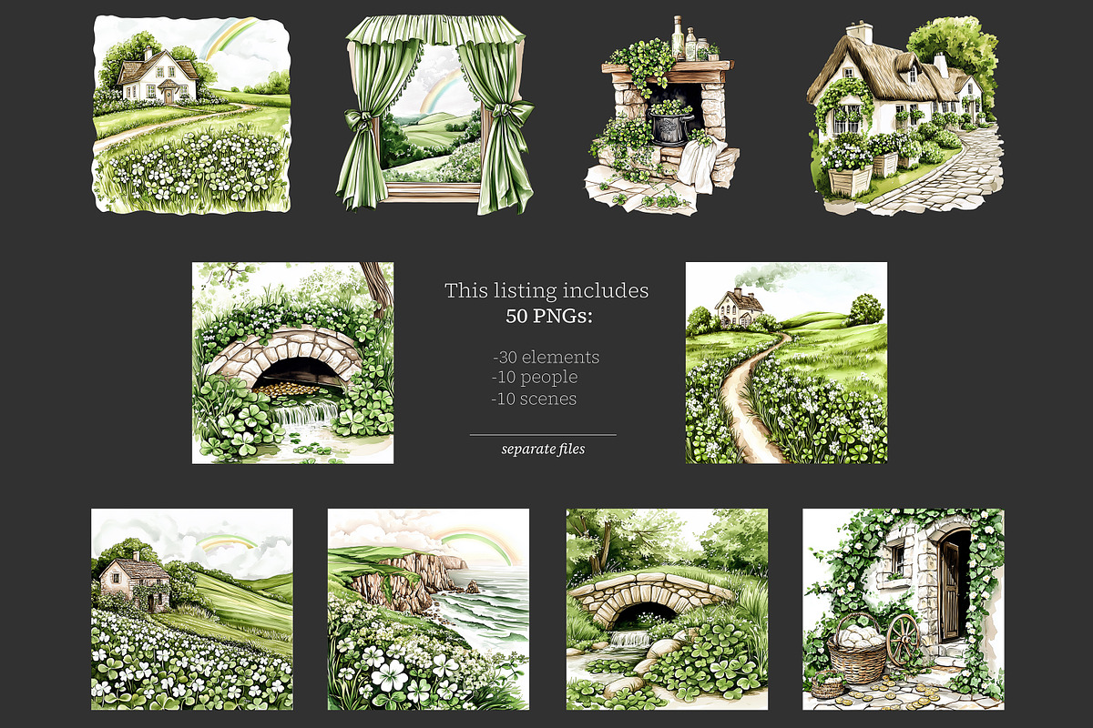 St Patricks Day Clipart, a Person Illustration by GlamArtZhanna (Photo 8 of 8)