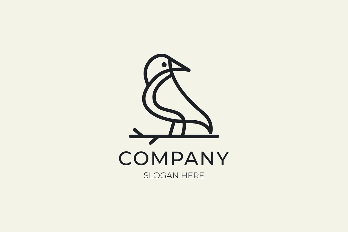 Minimal line art bird logo, a Branding & Logo Template by Medianeka (Photo 1 of 3)