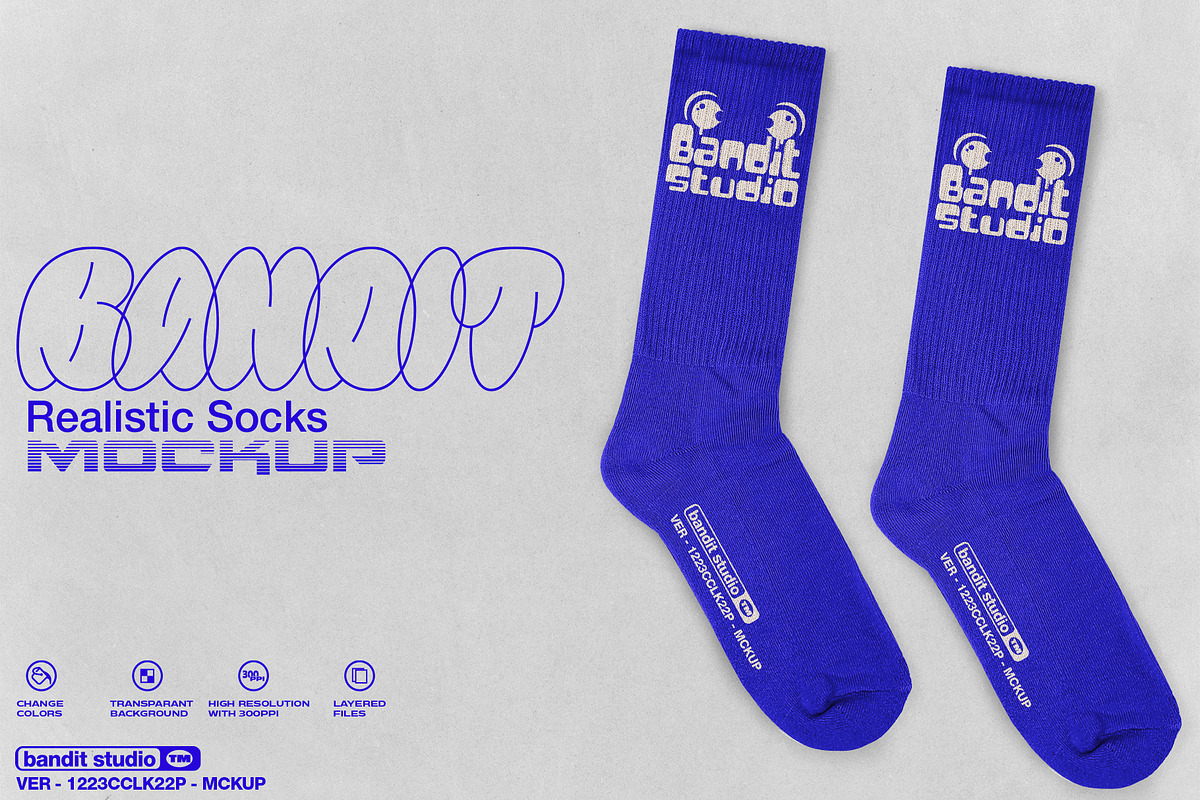REALISTIC SOCKS MOCKUP, a Bottom Mockup by Easybandits (Photo 1 of 3)