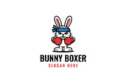 Bunny Boxer Logo, a Branding & Logo Template by Pixes (Thumbnail 1 of 2)