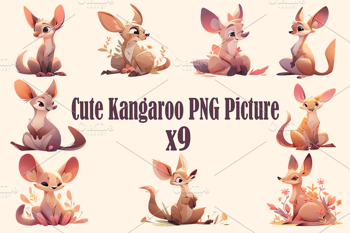 Cute animal collection 400 PNG, an Animal Illustration by DesignFolioHub (Photo 13 of 34)