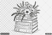 Floral Book SVG PNG Bundle Vol. 1, an Illustration by Actual Pixel (Thumbnail 7 of 29)