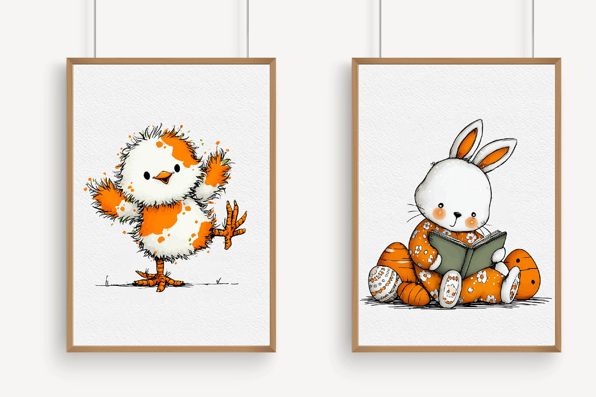 Whimsical Easter Clipart Bundle, an Illustration by Libby Wishes (Photo 3 of 7)