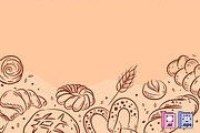 Bakery Hand-drawn Stroke Background, a Pattern Graphic by MISS CHATZ (Thumbnail 1 of 3)