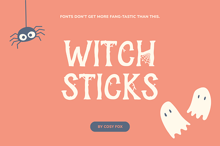 Witch Sticks Halloween Font