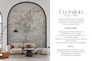 Garden Retreat botanical wall mural, a Wallpaper Graphic by Timofi Art (Thumbnail 3 of 15)
