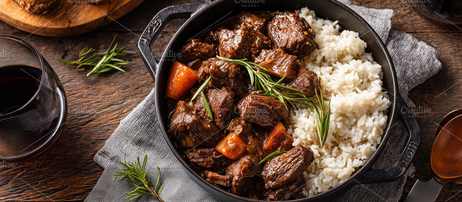 Delicious beef stew with carrots and, a Food & Drink Photo by MistyDay