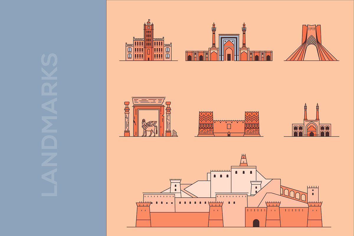 Iran Map Illustration, an Illustration by Kursat Unsal (Photo 3 of 6)