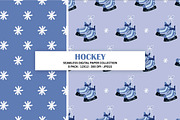 Ice Hockey Digital Seamless Patterns, a Pattern Graphic by Alanna Messina Design Co (Thumbnail 3 of 8)