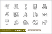 Minimal conference trade show icons, an Outline Icon by Picture Window (Thumbnail 1 of 5)