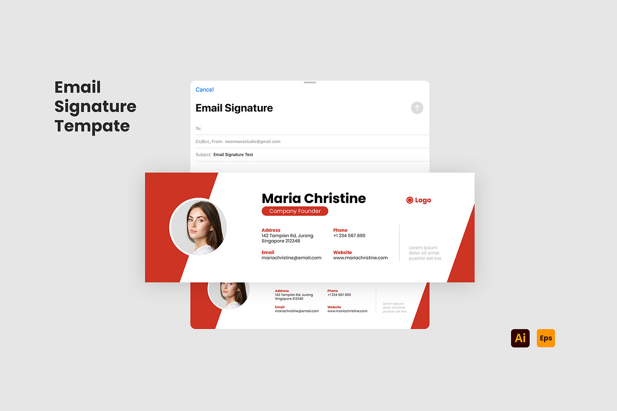 Email Signature Template, an Email Template by Neermana