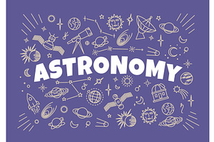 Astronomy symbols, icons, an Education Illustration by Buch&Bee