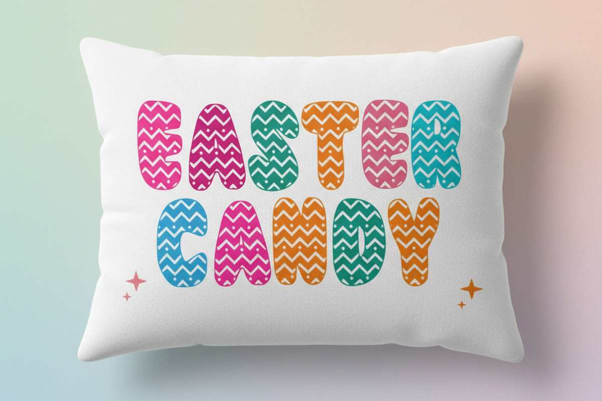 Easter Candy Font, a Handwritten Font by Fourteen Letter (Photo 2 of 7)