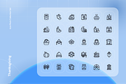 Thanksgiving Icon Set, an Outline Icon by Nathaya Studio (Thumbnail 2 of 2)