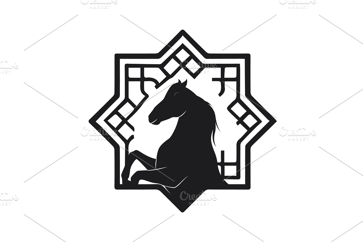 Elegant horse logo architect design, an Object Illustration by LogosDen