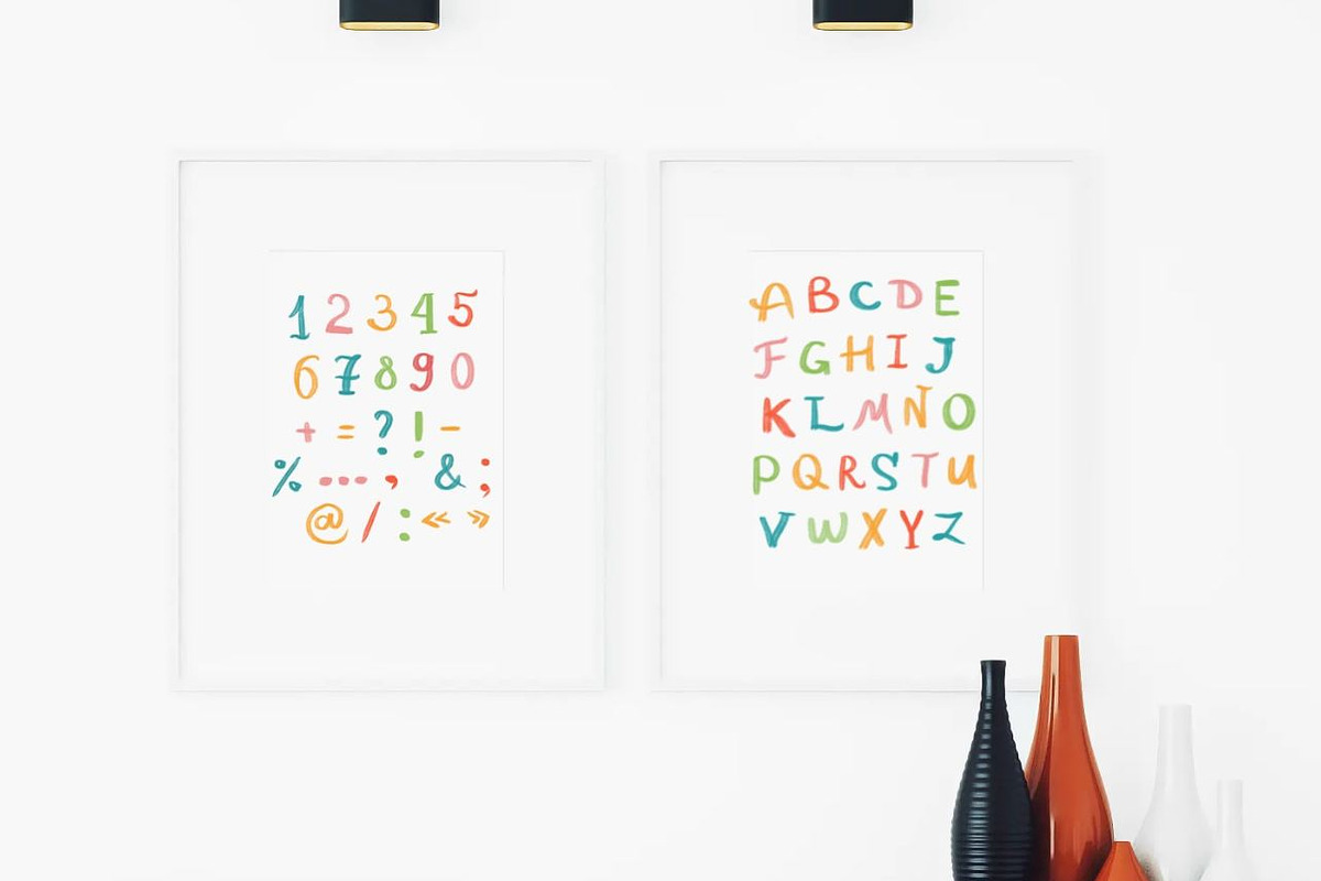 Colorful Cute Letters, a Decorative Illustration by MalinaShop (Photo 4 of 4)