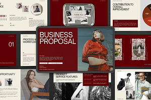 Burgundy Business Strategy Deck, a Presentation Template by Pani Temp.