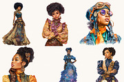 African Steampunk Girls Clipart, a Person Illustration by Design Scotch (Thumbnail 5 of 8)