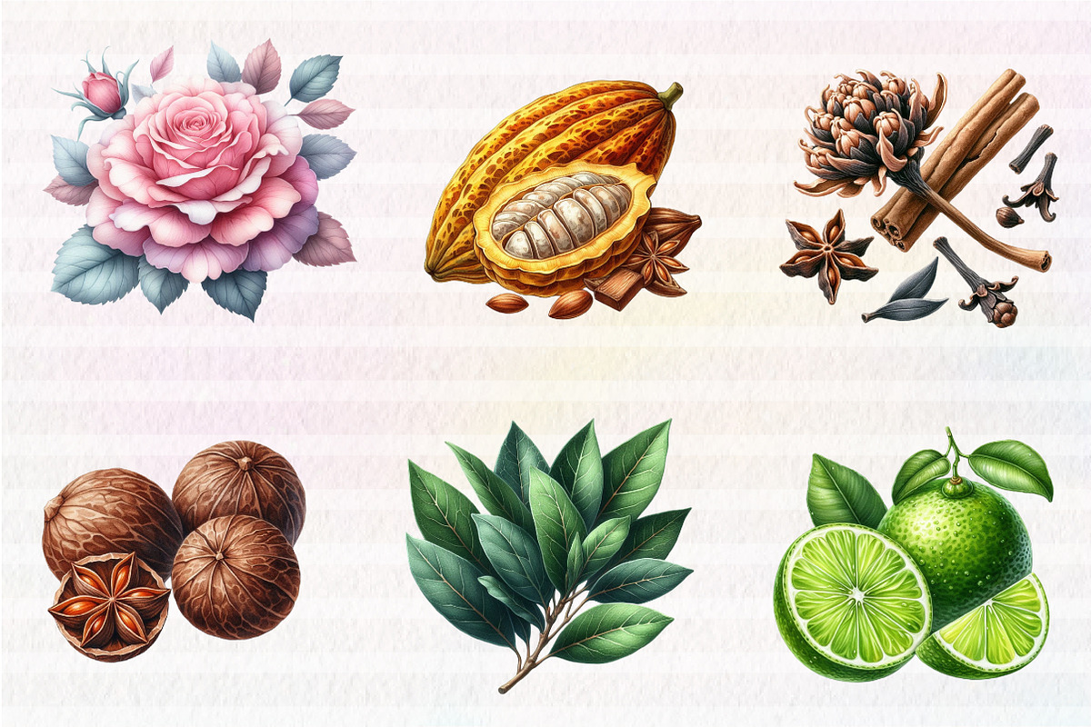Watercolor Nature Clipart, an Illustration by CreationArt (Photo 2 of 7)