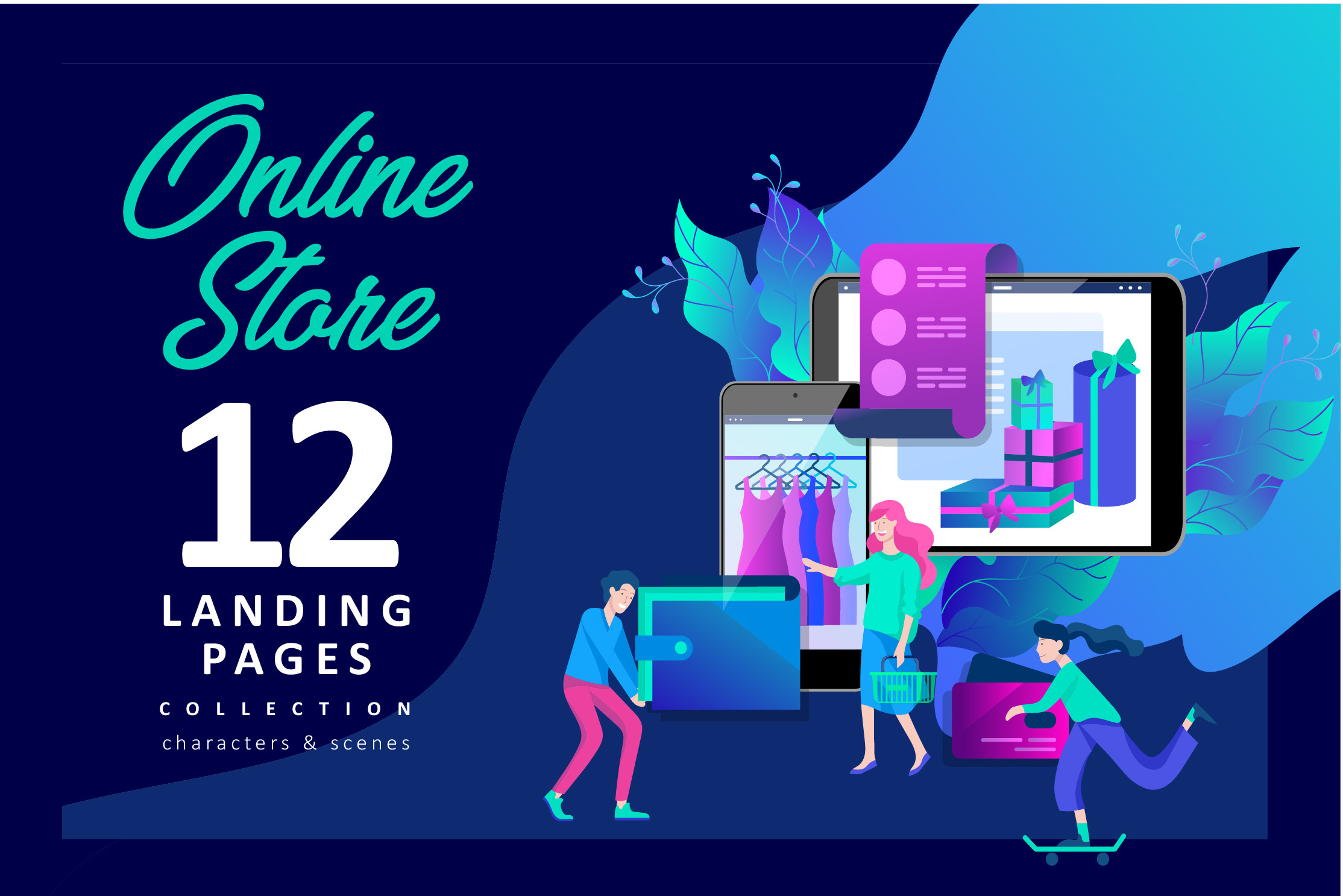Landing Page Online Store by Merfin  Creative Market