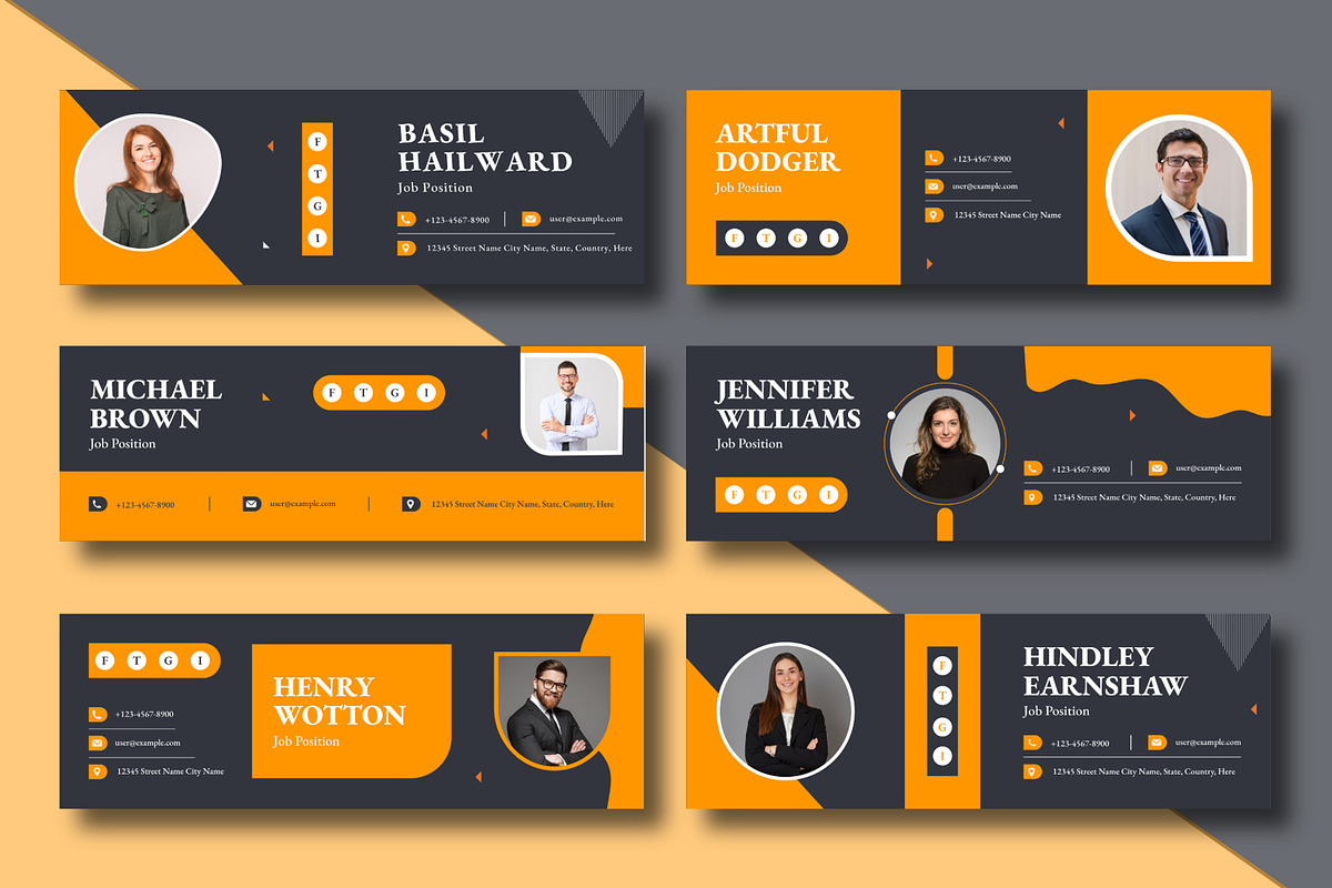 Email Signature Layout, a Stationery Template by MightyDesign (Photo 1 of 5)